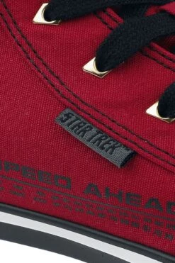 "Full Speed Ahead" Sneakers High Red-black By Star Trek -Fashionable Men's Clothing Store 514323d2