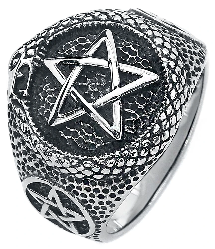 "Snake Pentagram" Ring Silver-coloured By EtNox Hard And Heavy 7 "Snake Pentagram" Ring Silver-coloured By EtNox Hard And Heavy - Image 5