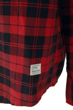 "Riley Flannel Shirt" Flanel Shirt Red By Vintage Industries -Fashionable Men's Clothing Store 516296d2