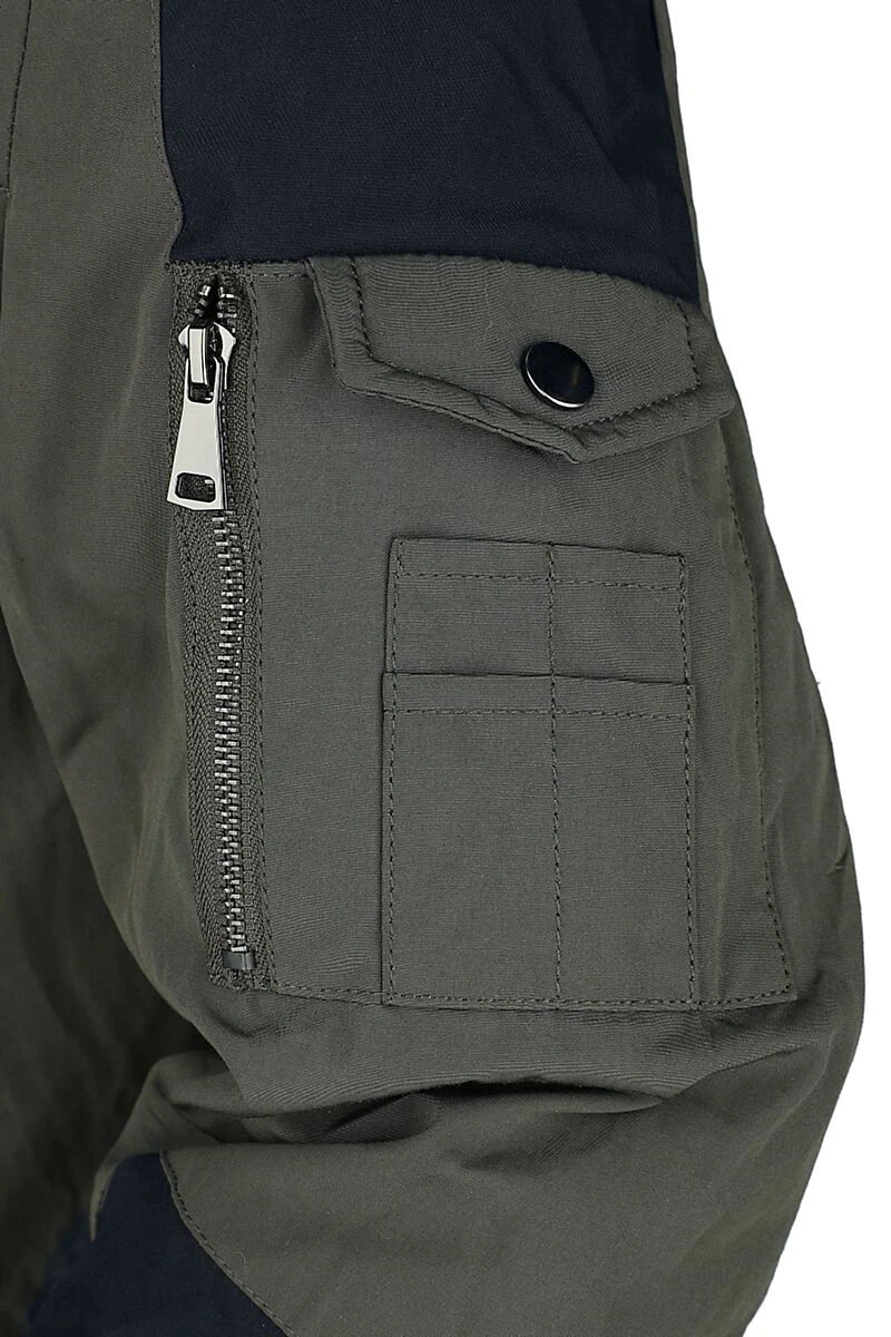 "Casual Winter Jacket With Faux-fur Collar" Winter Jacket Olive By Black Premium By EMP 5 "Casual Winter Jacket With Faux-fur Collar" Winter Jacket Olive By Black Premium By EMP - Image 3