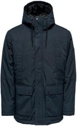 "ONSJayden Parka" Winter Coat Navy By ONLY And SONS
