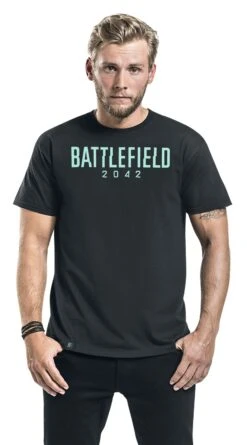 "2042 - Logo" T-Shirt Black By Battlefield -Fashionable Men's Clothing Store 518909wa