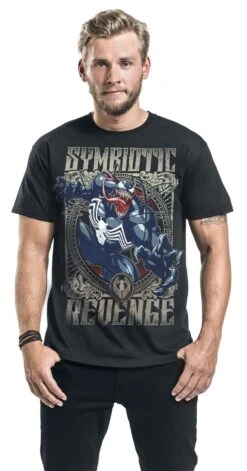 "Symbiotic Revenge" T-Shirt Black By Venom (Marvel) -Fashionable Men's Clothing Store 519034wa