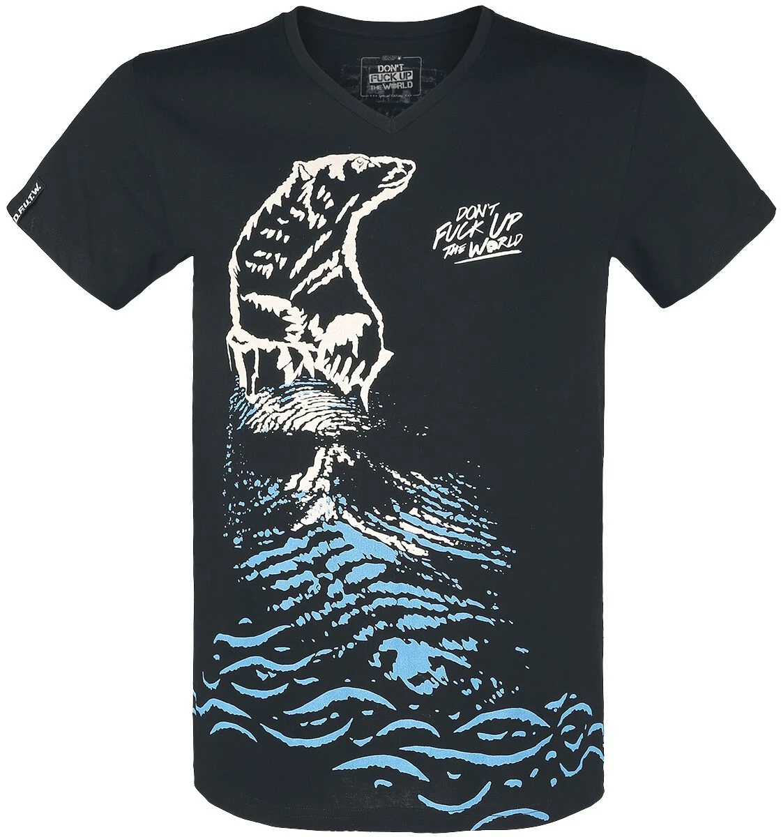 "Don't Fuck Up The World - Black T-shirt With Print" T-Shirt Black By EMP Special Collection 3 "Don't Fuck Up The World - Black T-shirt With Print" T-Shirt Black By EMP Special Collection - Image 2