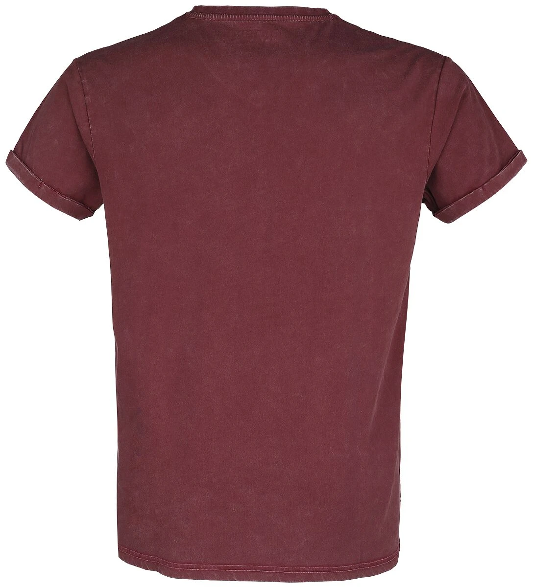 "T-shirt With Raven And Runes Print" T-Shirt Burgundy By Black Premium By EMP 4 "T-shirt With Raven And Runes Print" T-Shirt Burgundy By Black Premium By EMP - Image 2