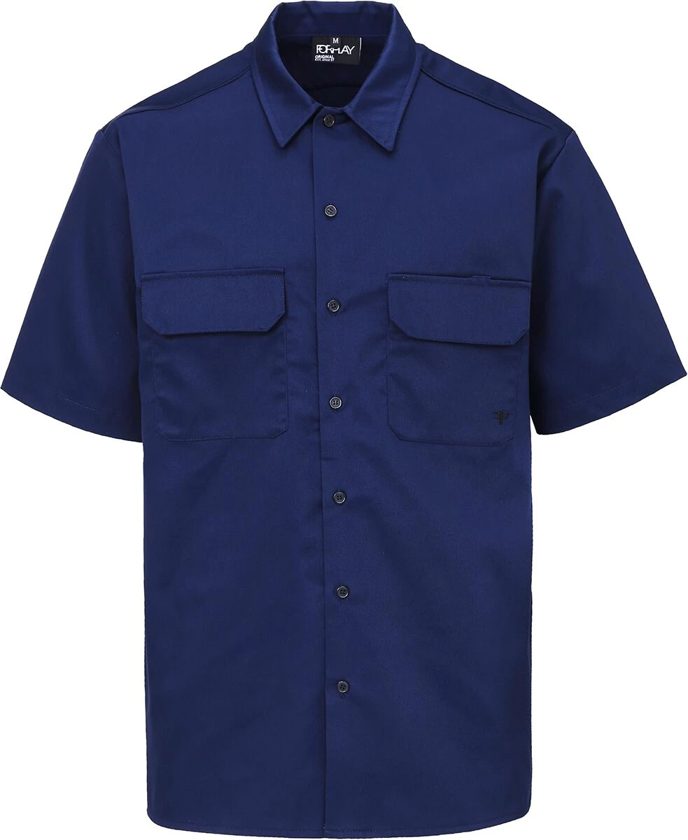 "Aiden" Short-sleeved Shirt Navy By Forplay 3 "Aiden" Short-sleeved Shirt Navy By Forplay