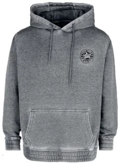 "Hoodie With Used Wash" Hooded Sweater Grey By Rock Rebel By EMP