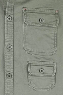 "Army-style Long-sleeved Shirt" Longsleeve Green By RED By EMP -Fashionable Men's Clothing Store 520582d