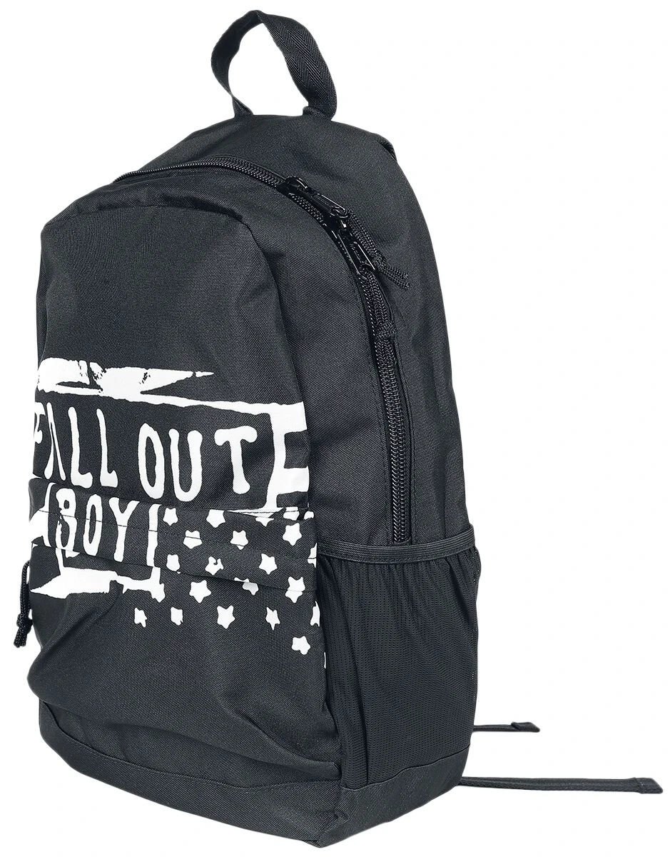 "Rocksax - Flag" Backpack Black-white By Fall Out Boy 3 "Rocksax - Flag" Backpack Black-white By Fall Out Boy
