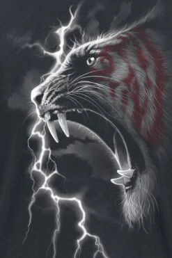 "Mark Of The Tiger" T-Shirt Black By Spiral 7 "Mark Of The Tiger" T-Shirt Black By Spiral -Fashionable Men's Clothing Store 521484d