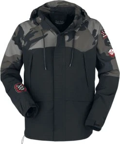 "Black ‘n’ Camo Jacket" Between-seasons Jacket Dark Camo By Rock Rebel By EMP
