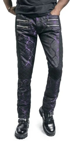 "Trousers With Brocade Pattern" Cloth Trousers Black By Gothicana By EMP -Fashionable Men's Clothing Store 521916wa