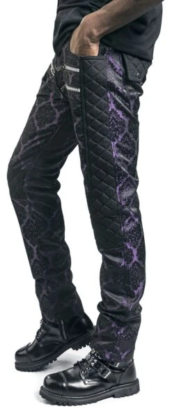 "Trousers With Brocade Pattern" Cloth Trousers Black By Gothicana By EMP -Fashionable Men's Clothing Store 521916wa2