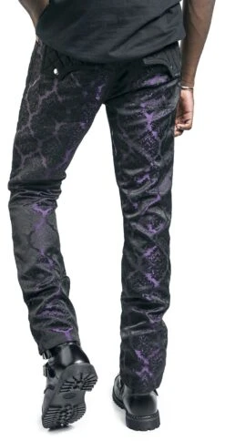"Trousers With Brocade Pattern" Cloth Trousers Black By Gothicana By EMP -Fashionable Men's Clothing Store 521916wb