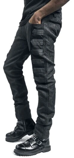"Trousers With Brocade Pattern" Cloth Trousers Black By Gothicana By EMP -Fashionable Men's Clothing Store 521919wa2
