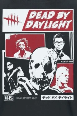 "Retro VHS Trapper" T-Shirt Black By Dead By Daylight -Fashionable Men's Clothing Store 522580d