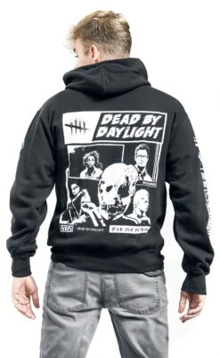 "Retro VHS Trapper" Hooded Sweater Black By Dead By Daylight 11 "Retro VHS Trapper" Hooded Sweater Black By Dead By Daylight -Fashionable Men's Clothing Store 522584wb