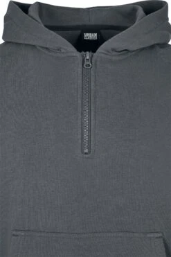 "Boxy Zip Hoodie" Hooded Sweater Charcoal By Urban Classics -Fashionable Men's Clothing Store 523093d
