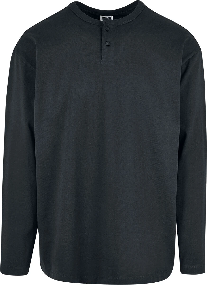 "Organic Oversized Henley Long-sleeved Shirt" Long-sleeve Shirt Black By Urban Classics 3 "Organic Oversized Henley Long-sleeved Shirt" Long-sleeve Shirt Black By Urban Classics