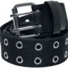 "Polyester Eyelet Belt" Belt Black-silver By Urban Classics -Fashionable Men's Clothing Store 523611a