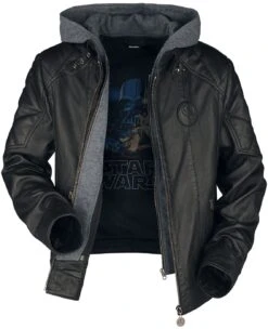 "Classic" Leather Jacket Black By Star Wars -Fashionable Men's Clothing Store 523685c