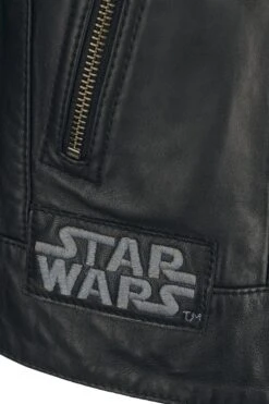 "Classic" Leather Jacket Black By Star Wars -Fashionable Men's Clothing Store 523685d