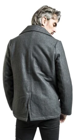 "Pea Coat" Uniform Jacket Anthracite By Brandit -Fashionable Men's Clothing Store 524451wb