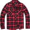 "Checkshirt" Flanel Shirt Black-white-red By Brandit -Fashionable Men's Clothing Store 524521a