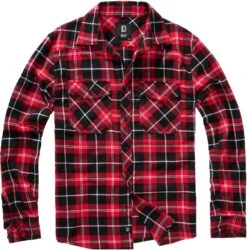 "Checkshirt" Flanel Shirt Black-white-red By Brandit