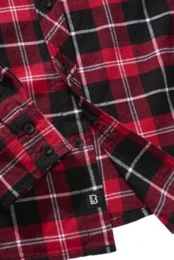 "Checkshirt" Flanel Shirt Black-white-red By Brandit -Fashionable Men's Clothing Store 524521d