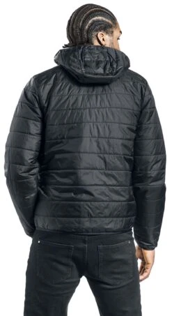 "Pad Hooded Puff" Winter Jacket Black By Adidas -Fashionable Men's Clothing Store 525176wb