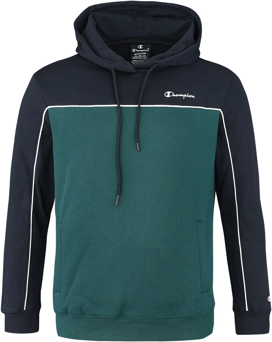 "Piping Block" Hooded Sweater Navy-green By Champion 3 "Piping Block" Hooded Sweater Navy-green By Champion