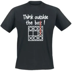 "Think Outside The Box" T-Shirt Black By Slogans