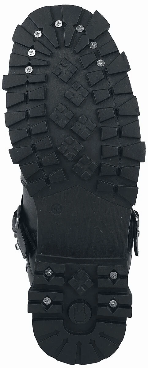 "Biker Boots With Buckles" Laced Boots Black By Gothicana By EMP 8 "Biker Boots With Buckles" Laced Boots Black By Gothicana By EMP - Image 6