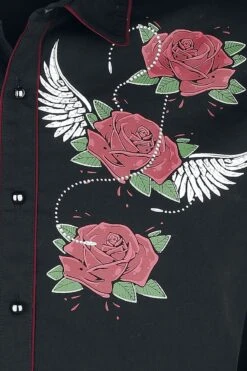 "Rockabilly Shirt" Longsleeve Black By Rock Rebel By EMP -Fashionable Men's Clothing Store 526412d