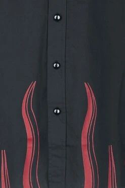 "Long-sleeved Shirt With Flame Print" Longsleeve Black By Gothicana By EMP 9 "Long-sleeved Shirt With Flame Print" Longsleeve Black By Gothicana By EMP -Fashionable Men's Clothing Store 526420d