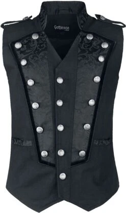 "Balberith" Vest Black By Gothicana By EMP