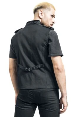 "Balberith" Vest Black By Gothicana By EMP -Fashionable Men's Clothing Store 527503wb