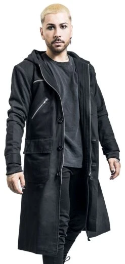 "Belial" Coats Black By Gothicana By EMP -Fashionable Men's Clothing Store 527749wa