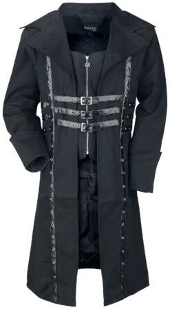 "Azrael" Coats Black By Gothicana By EMP