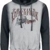 "Persil Skull" Hooded Sweater Dark Grey/light Grey By Alchemy England