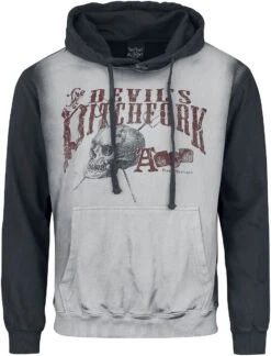 "Persil Skull" Hooded Sweater Dark Grey/light Grey By Alchemy England