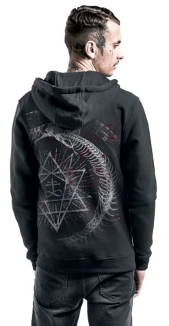 "Siete" Hooded Zip Black By Alchemy England 11 "Siete" Hooded Zip Black By Alchemy England -Fashionable Men's Clothing Store 527864wb