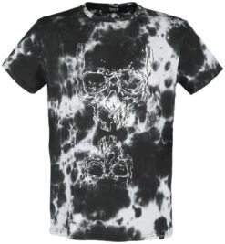 "Batik T-shirt With Skull Print" T-Shirt Black By Black Premium By EMP