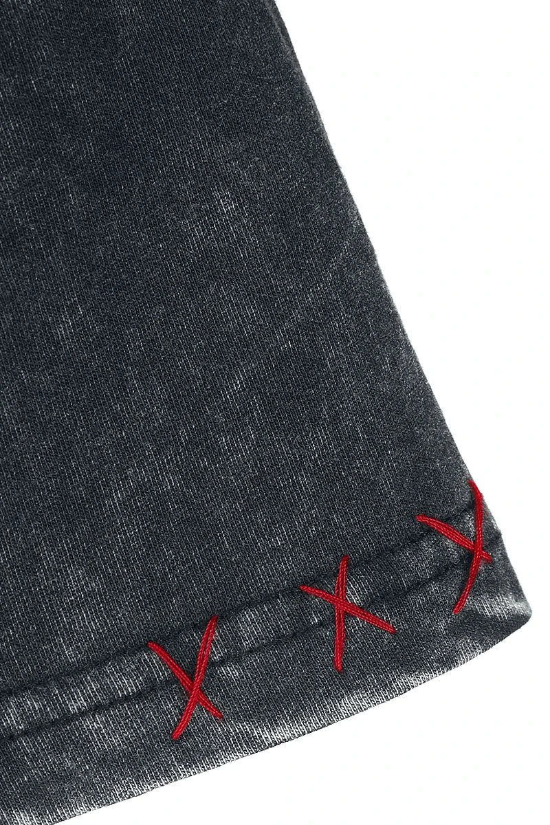 "T-shirt With Eye-catching Skull Print And Embroidery" T-Shirt Grey By Rock Rebel By EMP 6 "T-shirt With Eye-catching Skull Print And Embroidery" T-Shirt Grey By Rock Rebel By EMP - Image 4