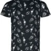 "T-shirt With Bats And Skulls" T-Shirt Black By Gothicana By EMP