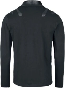 "Mulciber" Long-sleeve Shirt Black By Gothicana By EMP -Fashionable Men's Clothing Store 528828b