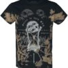 "T-shirt With Skull - Hourglass Print" T-Shirt Black By Rock Rebel By EMP -Fashionable Men's Clothing Store 528888a