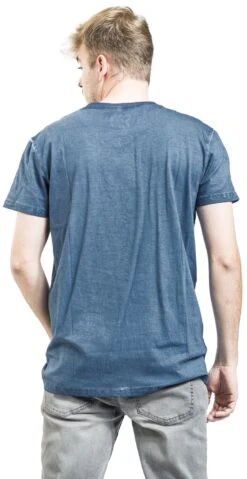 "T-shirt With Dagger And Embroidery Detail" T-Shirt Blue By RED By EMP -Fashionable Men's Clothing Store 529164wb