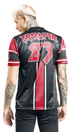"Amplified Collection - Trooper 83" Jersey Black-red By Iron Maiden -Fashionable Men's Clothing Store 530912wb